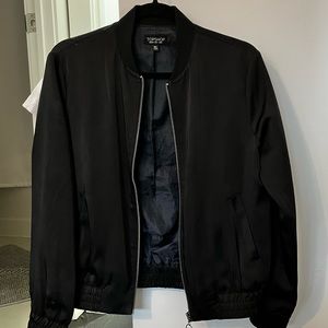 TOPSHOP Satin Bomber Jacket - Size 4